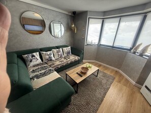 TV, fireplace - Superior Apartment with Terrace E: Mountain Views, Private Terrace & Wi-Fi (Sierra Nevada)