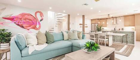 TV, video games, books, offices