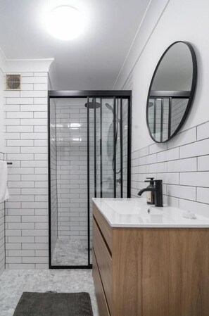 Shower, hair dryer