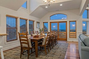 Dining - Oceanfront Estate | 7 King En-Suites | Heated Pool with Swim-Up Bar | Elevator (NAGS HEAD)