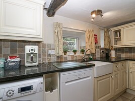 Fridge, dishwasher, electric kettle, toaster