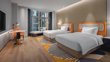 Standard Room, 2 Double Beds, City View | Down comforters, minibar, in-room safe, blackout drapes