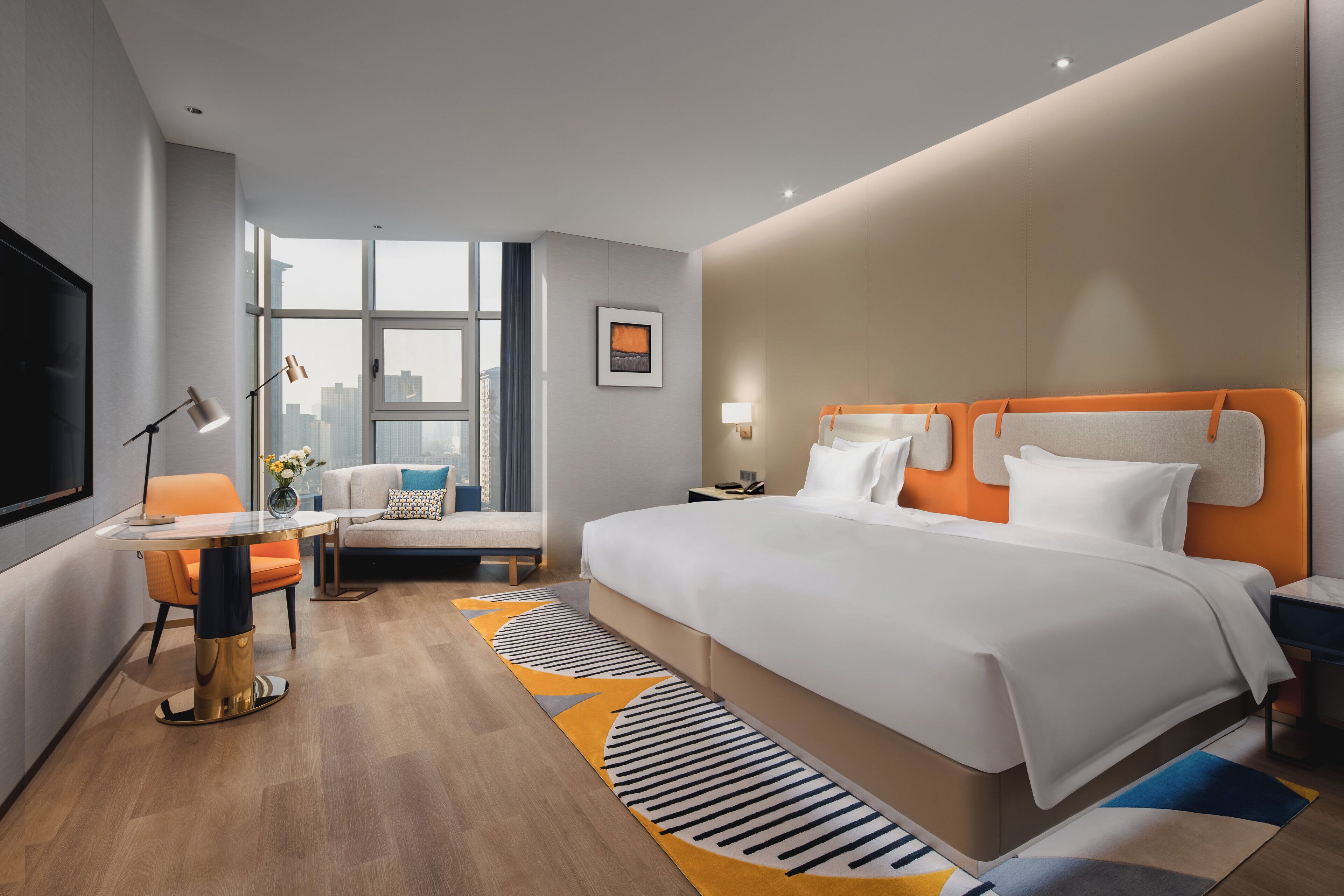 Down comforters, minibar, in-room safe, blackout drapes