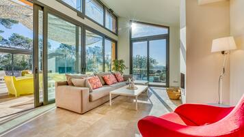 Televisión y chimenea