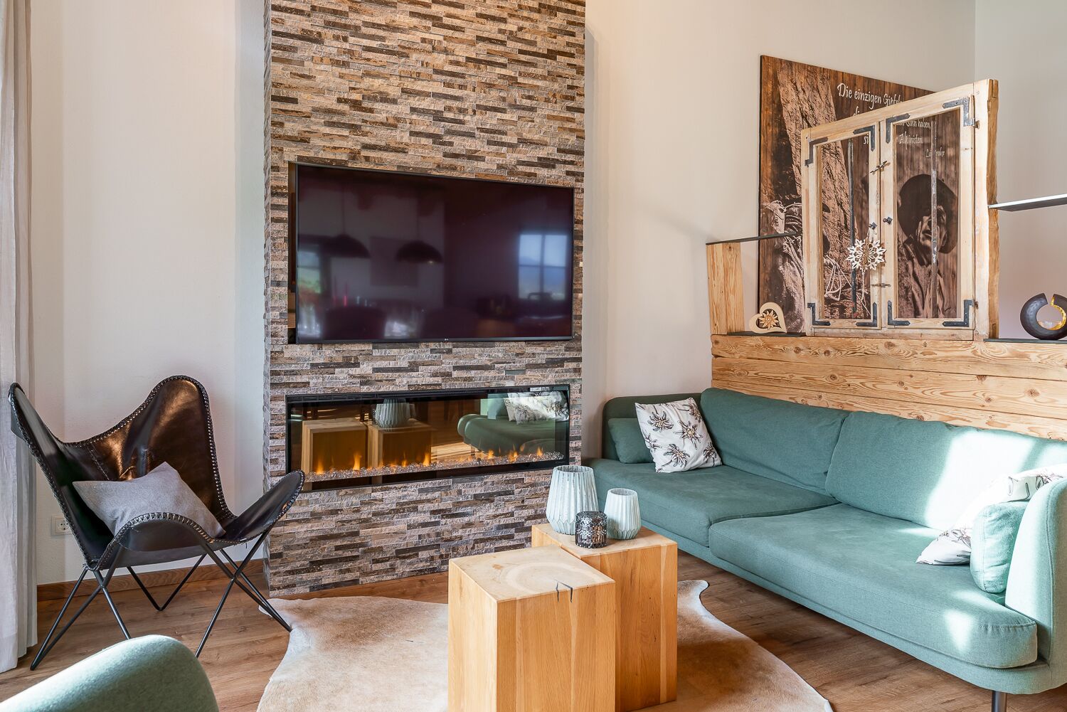 TV connectée, cheminée