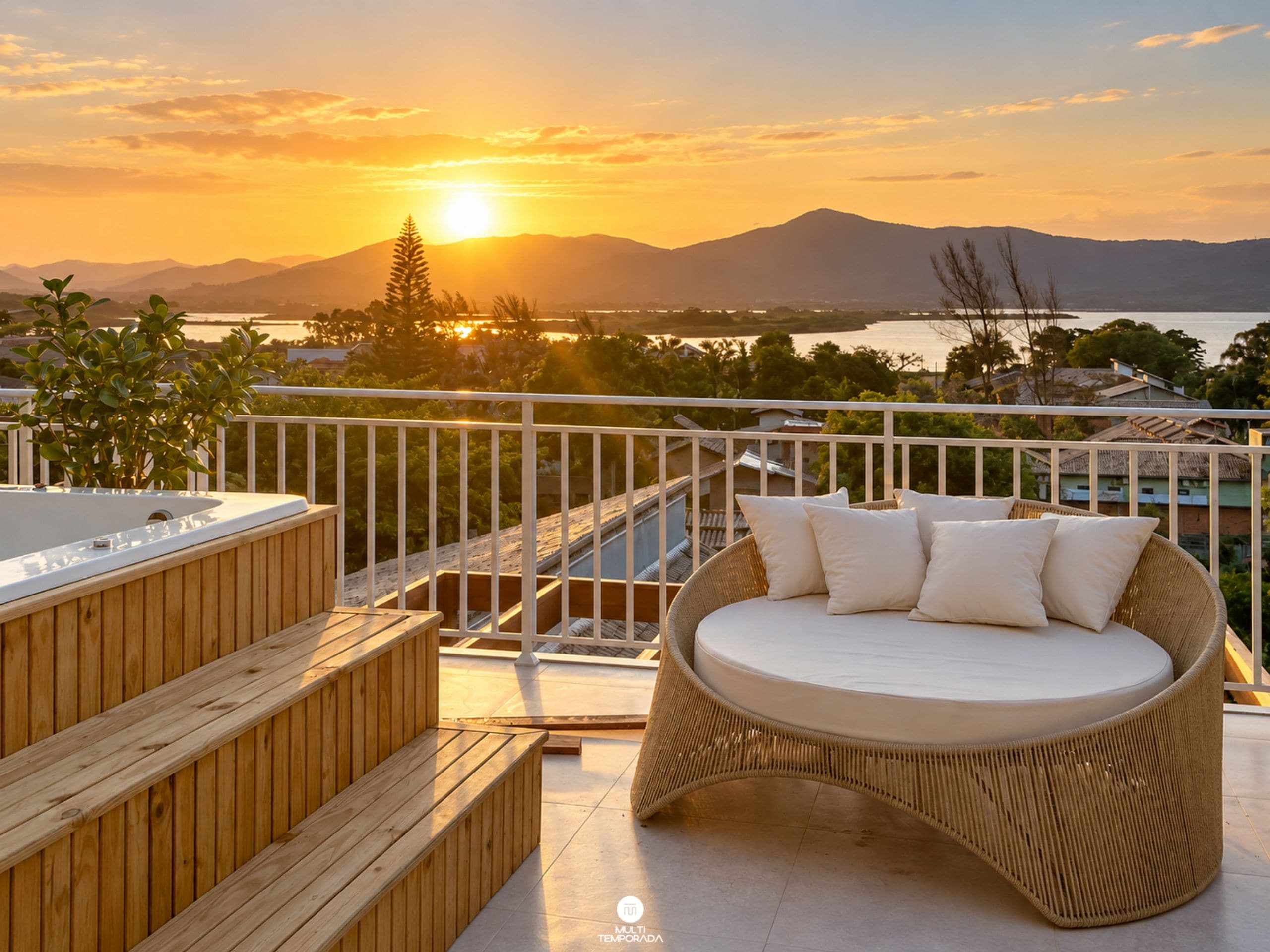 Encantado com Jacuzzi - Villa Verde Bangalô | Property grounds