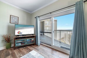 TV, books - GULF-FRONT CONDO, INDOOR AND OUTDOOR POOL! (Orange Beach)