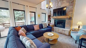 TV, fireplace - Close to Lifts | Shuttle Stop | Renovated | Windswept 5 (Angel Fire)