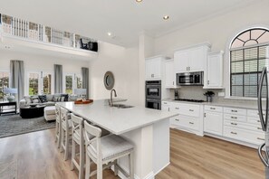 Fridge, microwave, oven, stovetop - Golden Hideaway | 5BR, Private Pool, Lake View (Kissimmee)