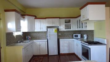 Køleskab, mikrobølgeovn, ovn, kogeplade