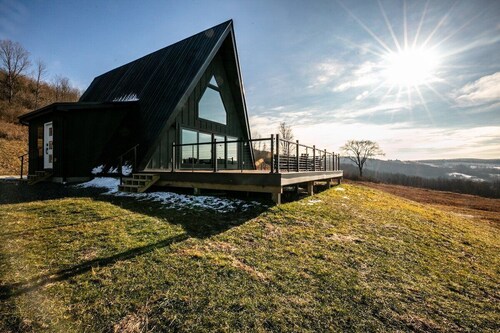 Modern A-Frame With Secluded Mountain Views & Fire Pit