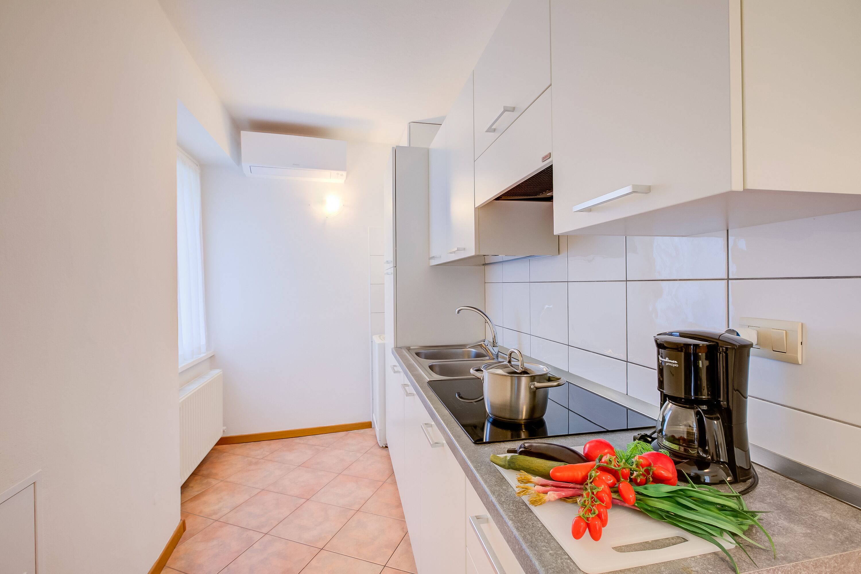 Réfrigérateur, micro-ondes, plaque de cuisson, bouilloire électrique