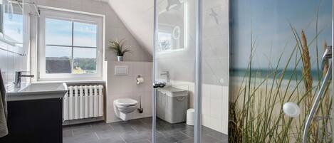 Douche, séchoir à cheveux