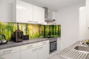 Fridge, oven, stovetop, dishwasher