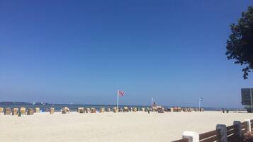 På stranden
