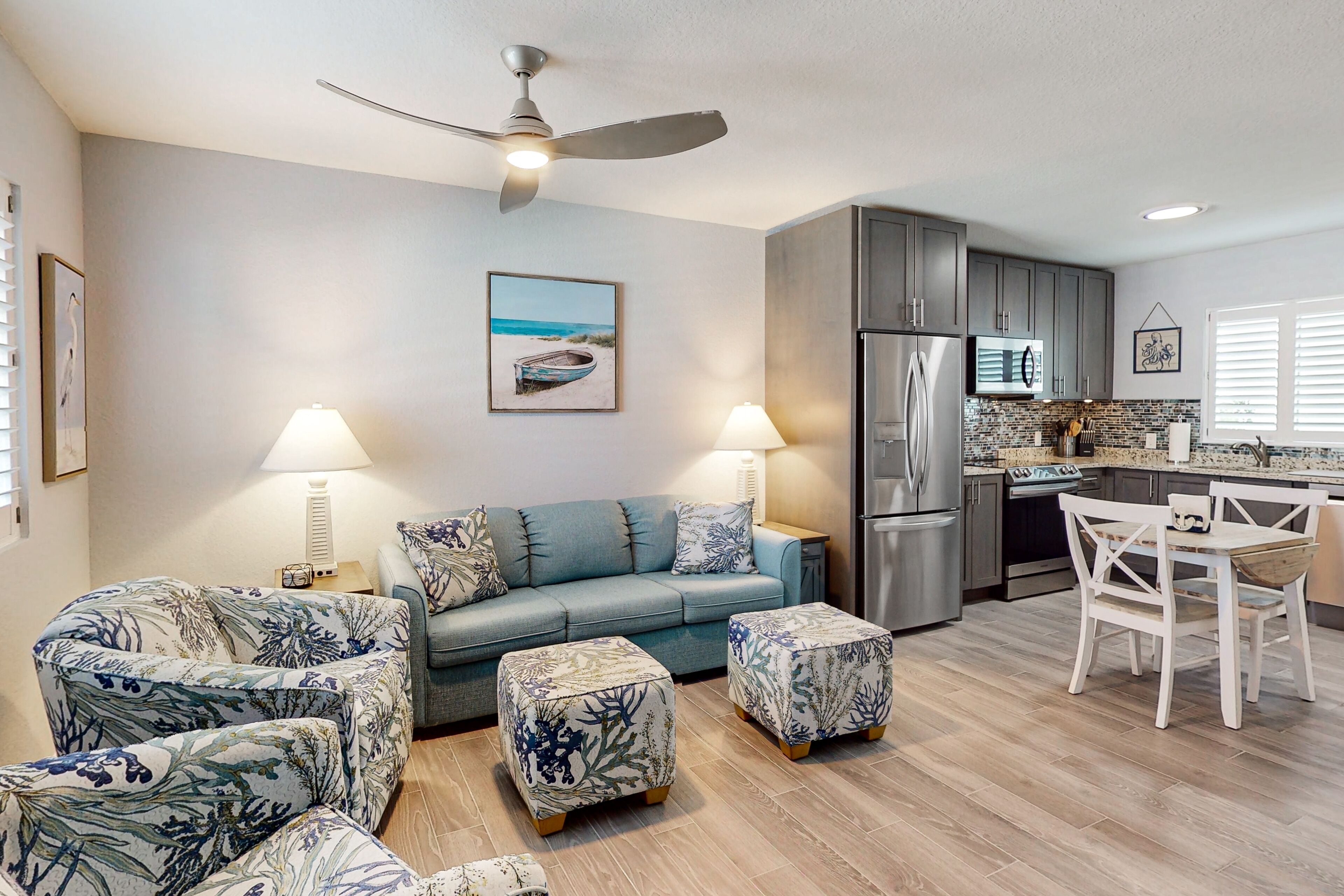 Island retreat with a pool, grill, & beach access - W/D, central AC, & balcony