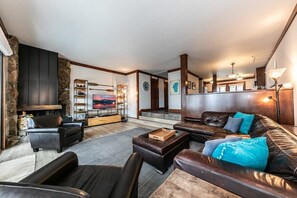 TV, fireplace, video games - Central Tahoe Retreat | Lake Views + Walk to Shore (Tahoe City)
