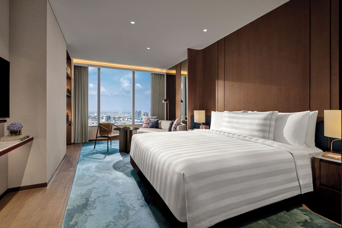 Executive King Room | 저자극성 침구, 오리/거위털 이불, 필로우탑 침대, 미니바