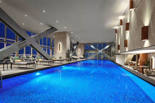 Indoor pool, outdoor pool