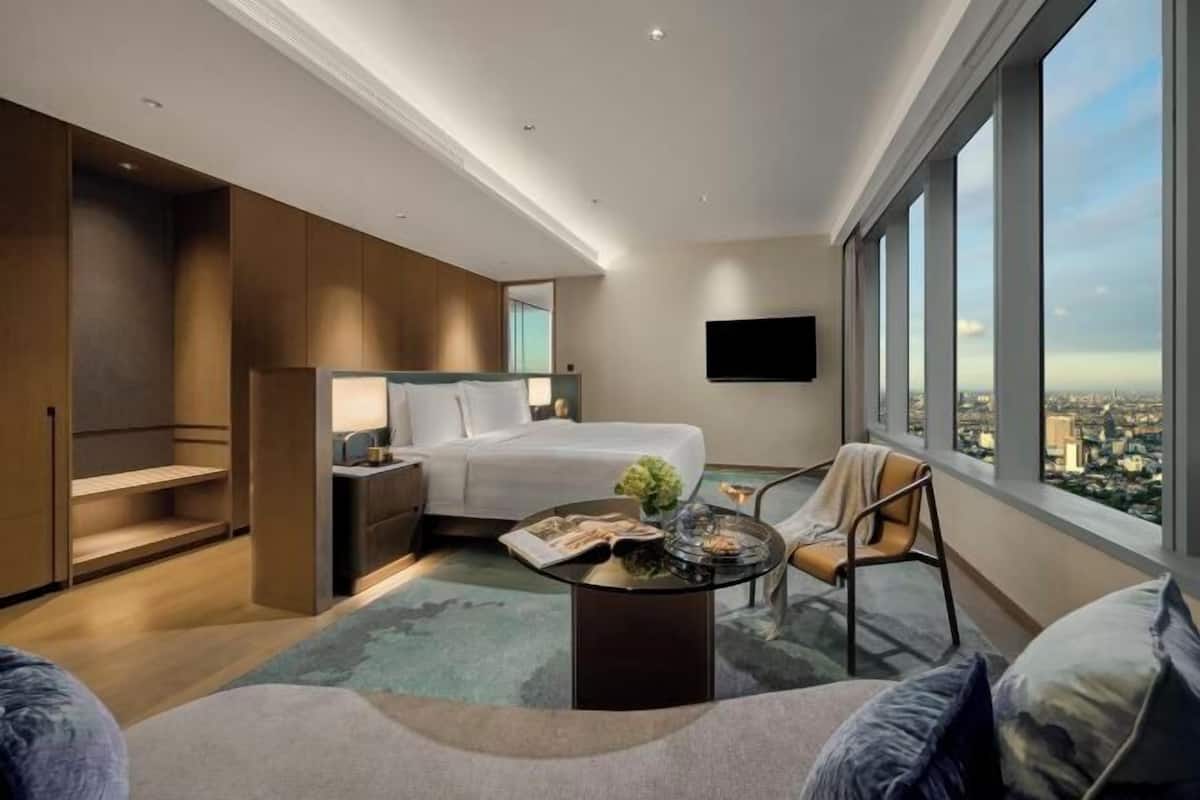 1 bilik tidur, peralatan tempat tidur hipoalergenik, gebar bulu kapas