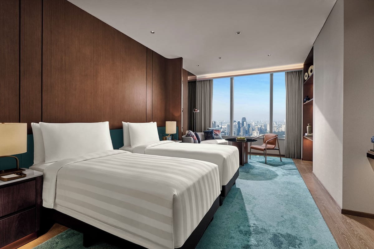 Executive Twin Room | 저자극성 침구, 오리/거위털 이불, 필로우탑 침대, 미니바