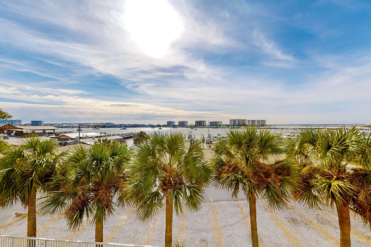 Photo 3 of Dog-friendly waterfront & gated condo with pool access, balcony, AC, & W/D