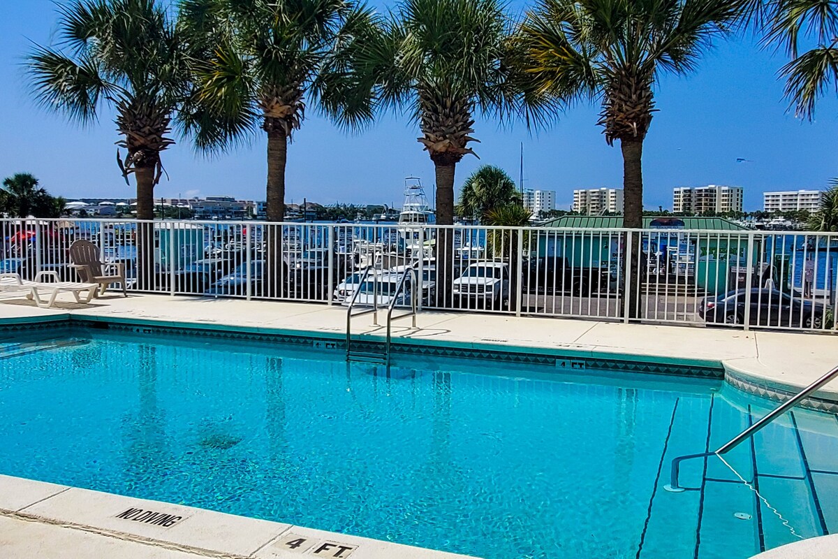 Photo 4 of Dog-friendly waterfront & gated condo with pool access, balcony, AC, & W/D
