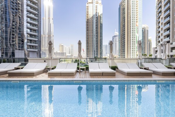 Outdoor pool - Act One Tower 2BR Luxury Apartment (Dubai)