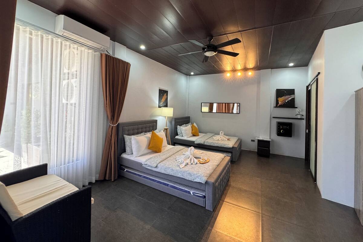 Family Room | Peralatan tempat tidur premium, peti besi dalam bilik 