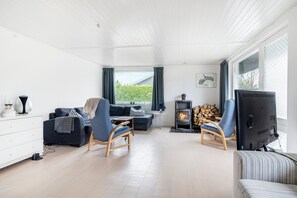 TV, fireplace, stereo - Holiday home near water forest and Møns Cliffs (Stege)