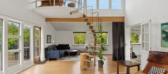 Family-friendly house with a view of the fjord
