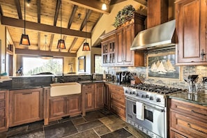 Fridge, microwave, oven, dishwasher - Lakeview Oasis | Luxury with Hot Tub & Lake Views (Incline Village)