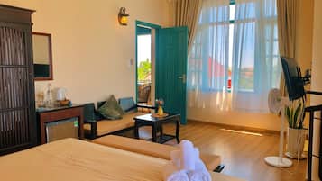 1 slaapkamer, een strijkplank/strijkijzer, wifi, beddengoed