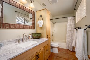 Hair dryer, towels