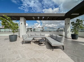 Terrace/patio - Goistay Elegant Refugio Caribeño 1br Gym Pool Naco (Santo Domingo)