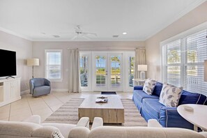 TV, DVD player, stereo - Indigo Reef Resort Waterfront Villa 11 With Boat Dockage, Pool, and Sunset-View (Marathon)