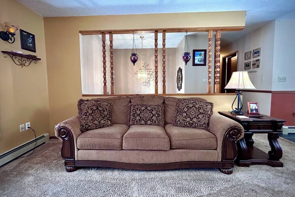 TV, fireplace, video games, DVD player
