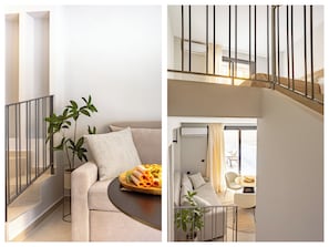 อพาร์ทเมนท์, 1 ห้องนอน, ระเบียง, วิวเมือง | ห้องนั่งเล่น