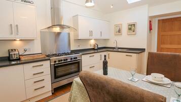 Fridge, dishwasher, electric kettle, toaster