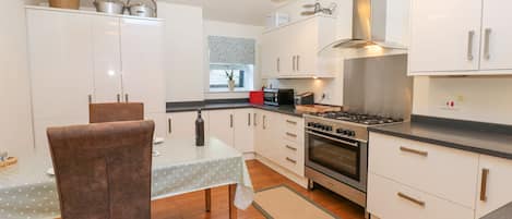 Fridge, dishwasher, electric kettle, toaster