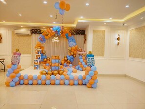 Outdoor banquet area