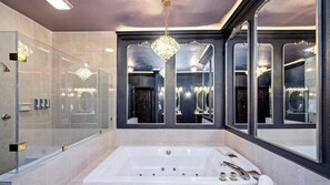 Shower, hair dryer, towels - Elegant Beach Condo, Amazing Ocean Views, W/D (Galveston)