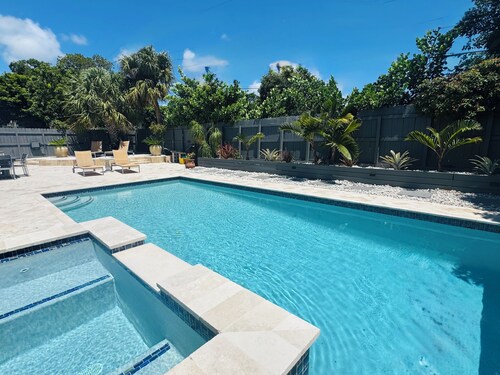 RETREAT with  SALT WATER HEATED POOL & SPA . SUMMER is AVAILABLE !