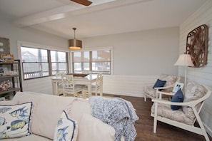 Living area - Ocean Reef 11-B1, Almost Oceanfront Condo in Emerald Isle, NC! (Emerald Isle)