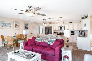 Smart TV, DVD player - Ocean Terrace #2, Oceanfront Condo in Pine Knoll Shores, NC! (Pine Knoll Shores)