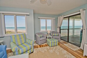 TV, DVD player - Pebble Beach A-301, Oceanfront Condo in Emerald Isle, NC! (Emerald Isle)