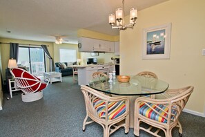 TV, DVD player - Pebble Beach D-202, Oceanfront Condo in Emerald Isle, NC! (Emerald Isle)