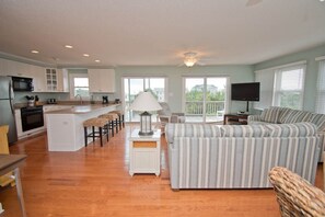 TV, DVD player, stereo