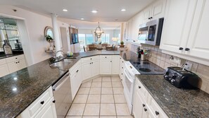 Fridge, microwave, oven, stovetop - IR 205 is a 2 BR Gulf front - Large and Spacious with Washer/Dryer (Destin)