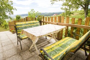 Outdoor dining - Country House Srček with Two Bedrooms and Vineyard View (Bizeljsko)